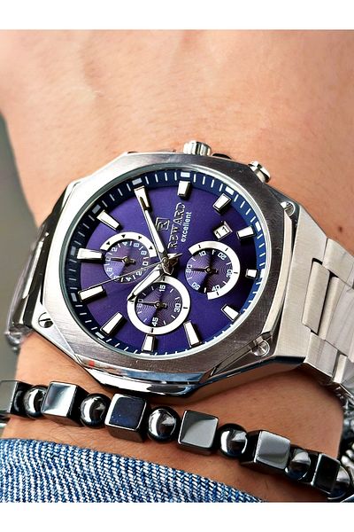 Reward Smoked Color Square Model Functional Men's Wristwatch + Bracelet with Gift