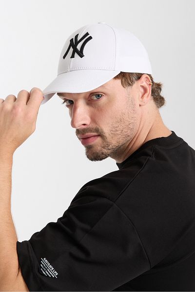 Moda Days White Color Ny Embroidered Beyboz Hat