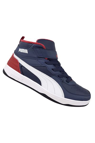 Puma Rebound Rugged V PS Peacoat-Puma White-I for boy sneakers navy blue