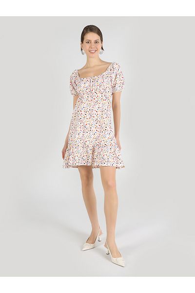Colin's Square Neck Printed - Multicolored Regular Fit Women's Dress