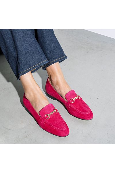 Isabel Bernard Vendôme Fleur Fuchsia Wildleder-Loafer Ib51100-155