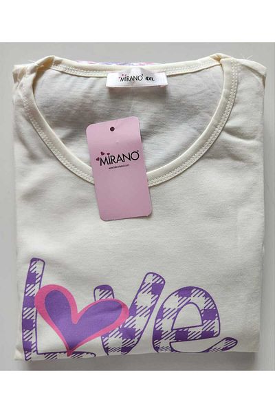 Mirano Oversize Cotton Short-Sleeve Mother Pajamas Set 6622