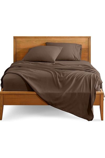 Kotonia Home Bed Sheet, 100% Cotton, Olandina Color, 220x240 Cm, Brown