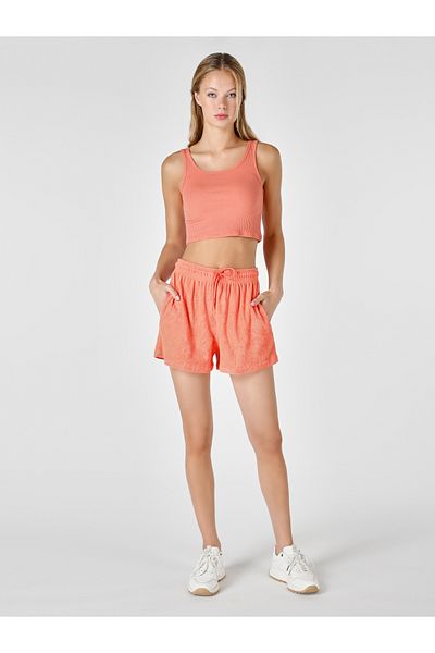 Colin's Slim Fit Mid Waist Women's Orange Shorts