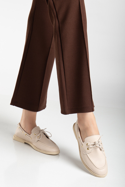 Genetti Kadın Klasik Timberlnd Muadil Model Loafer Ayakkabı Gen2283