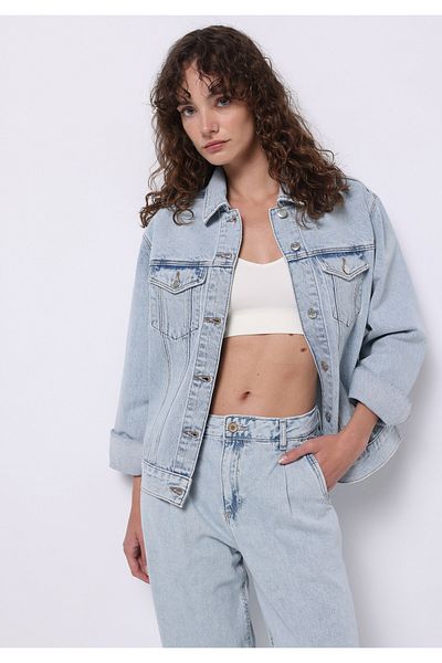 Colin's Regular Fit Buttoned Unlined Women's Blue Jacket