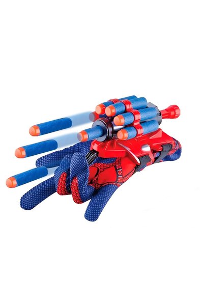 KidMania Set doua manusi lansator Spiderman cu ventuze din burete KidMania® pentru copii