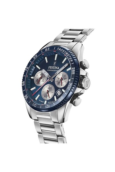 FESTİNA Festina Timeless Chrono Herren Uhr Silber F20560-2