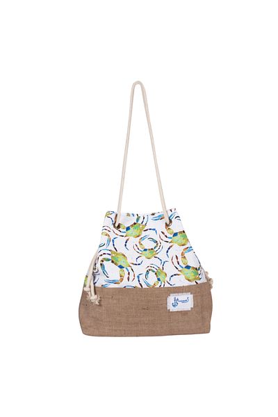 ANEMOSS Crab Jute Beach Bag