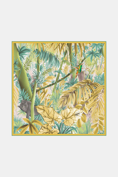 Vakko MİNT ÇİÇEK DESENLİ TWİLL EŞARP