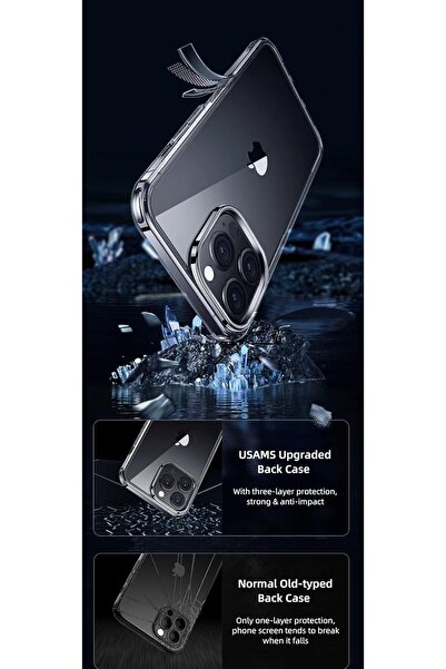 Usams Protection Case for iPhone 13 Pro Max 6.7 Clear
