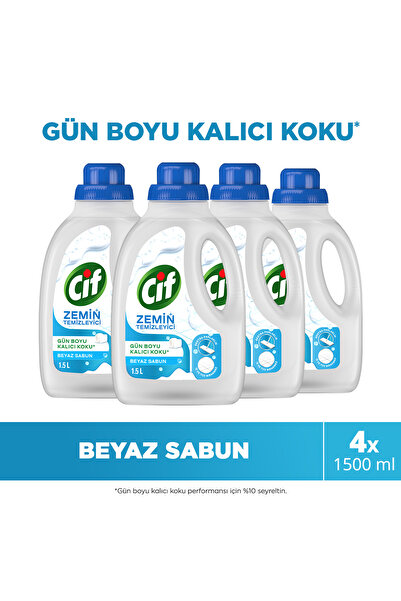 Cif Zemin Temizleyici Beyaz Sabun 1500 ml x4
