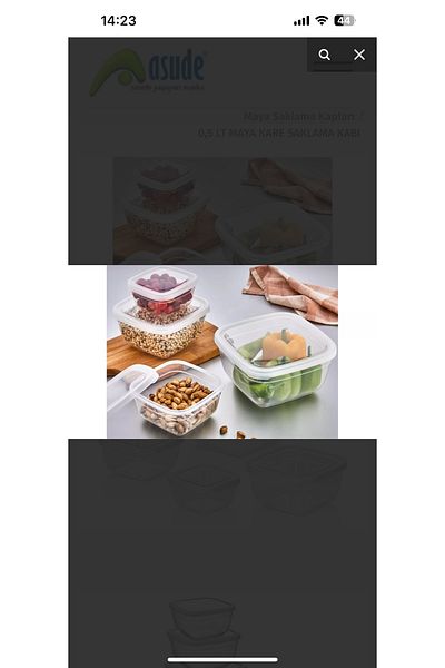 Bulutlife Square 4-Pack 500-900-1500-2400 ml Transparent Storage Container Set