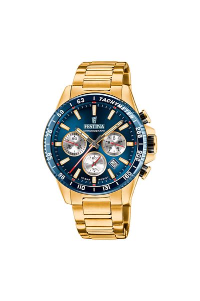FESTİNA Festina Timeless Chrono Herren Uhr Gelb F20634/2