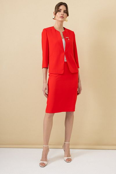 Ekol Crew Neck Brooch Jacket