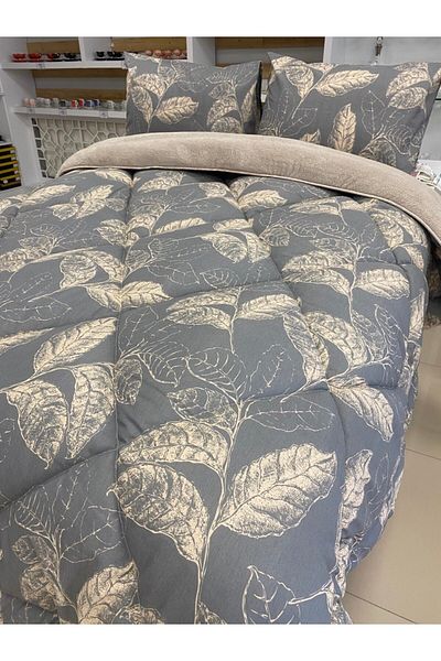 argehome Double Double Sided Luxury Welsoft Elite Quilt Soft Fleece Quilt and Pillow Case Arina Beige
