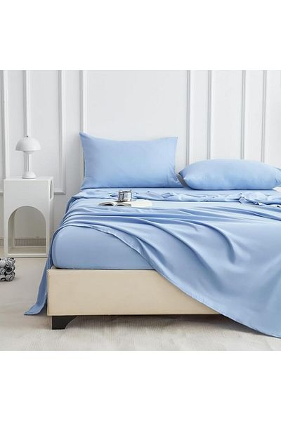 Kotonia Home Bed Sheet, 100% Cotton, Olandina Color, 220x240 Cm, Blue