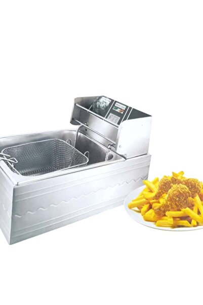 Denx 6L Multifunctional Stainless Steel Electric Deep Fryer for French Fries and Fried Chicken Wings