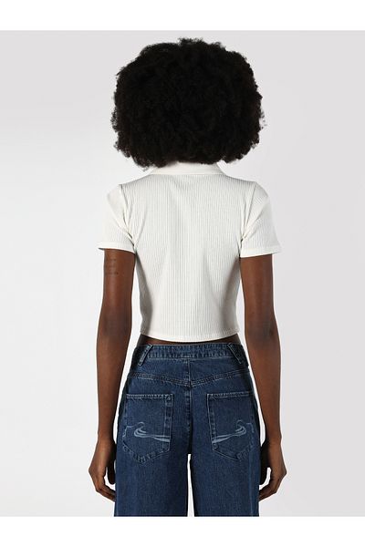 Colin's Women's White T-Shirt - Sleeves