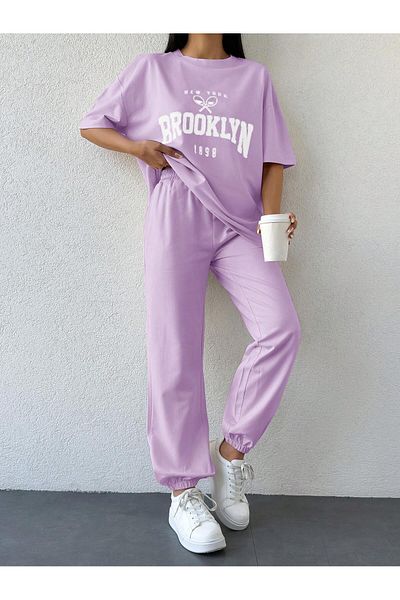 onlymoon tekstil WOMEN'S clothing, 2-thread printed bottom top suit, tracksuit suit