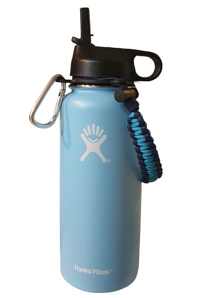 Hydro Flask Vacuum Insulated Stainless Steel Water Bottle With Lid, Grip System And Straw