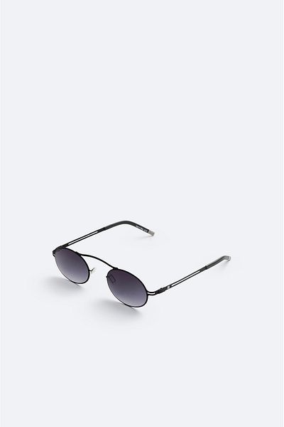 Avva Men's Black Round Hand Made Sunglasses A41Y8809