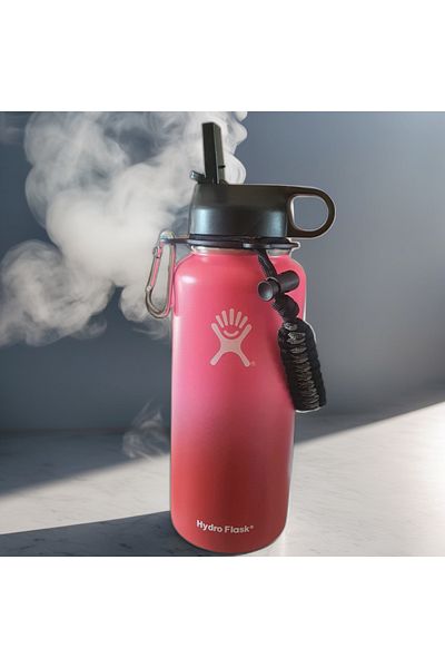 Hydro Flask Hydro Flask stainless steel vacuum insulated water bottle with lid, grip system and straw