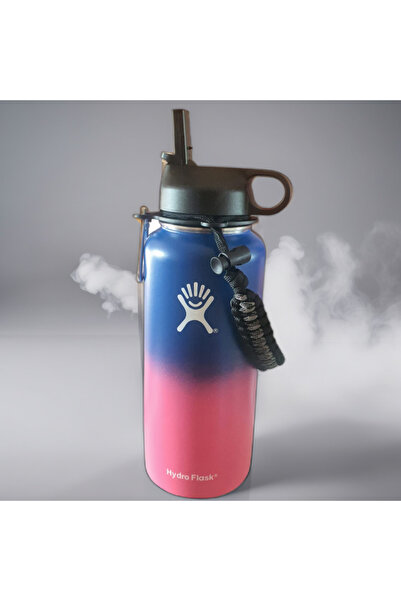 Hydro Flask Vacuum Insulated Stainless Steel Water Bottle With Lid, Grip System And Straw