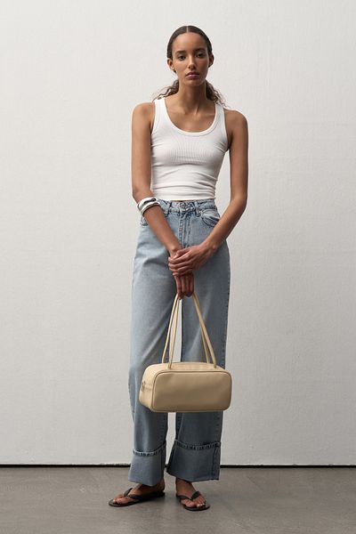 Mathilda By Çiğdem Bilici Women's White Crew Neck Corded Tank Top