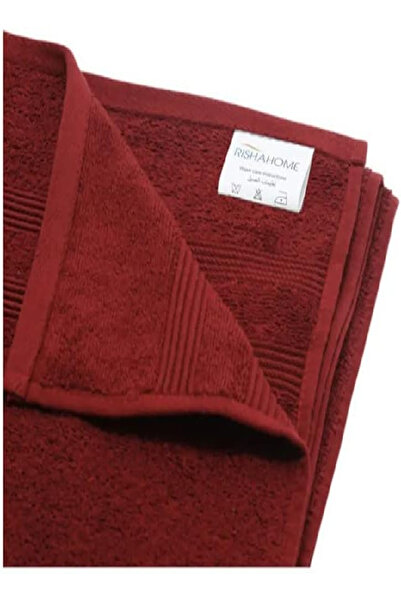 RISHAHOME Luxury Collection Hand Towel Maroon 70x140cm