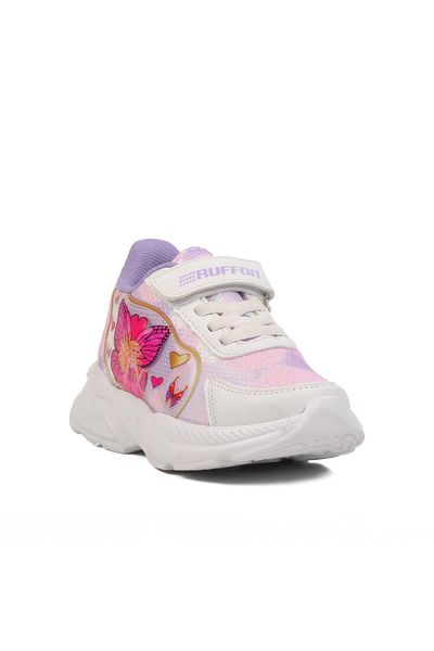 WALKWAY White-Lilac Textile Children's Sports Shoes Ruffon 2340 P