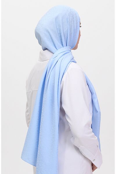 sefamerve Σάλι Madame Mary Floral Jacquard 19086-07 Baby Blue