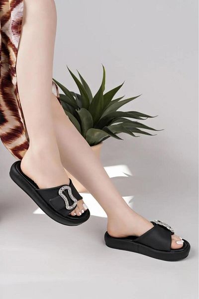 Papuçcity Dvmd 03178 Orthopedic Women's Buckle Slippers