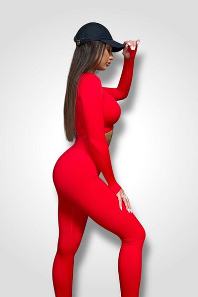 BOMBFIT Women's fitness and shaping sports set Red