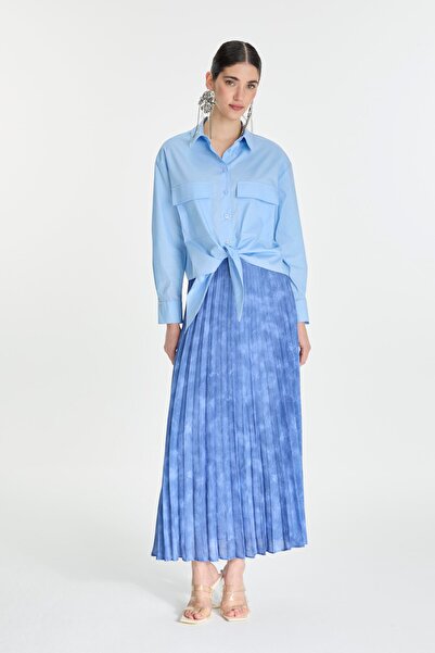 Zühre Μπλε πουκάμισο - Λεπτομέρεια τσέπης, Μοντέλο G-0083