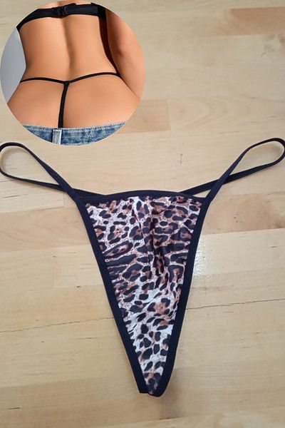 Anastasia Underwear String Thong Panties Stylish Model Designed with Tulle and Micro Fabric
