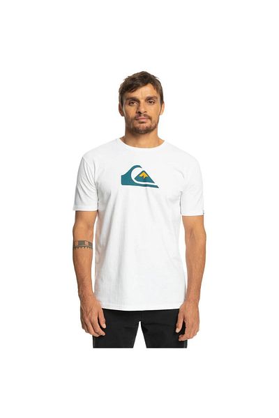 Quiksilver Λογότυπο Comp Ss Erkek Beyaz Tshirt Eqyzt06534-wbb0