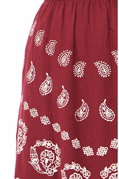sefamerve Red Sile Cloth Pareo Skirt - 0200-04