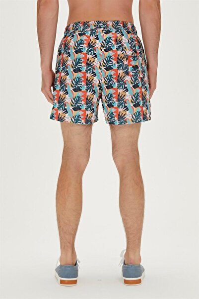 Bad Bear 23.01.09.007-C108 Monstera Men's Swim Shorts White