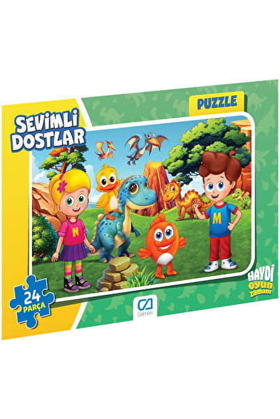 CA Games Sevimli Dostlar Lisanslı 24 Parça Çerçeveli 34x24cm Çocuk Puzzle Yap...