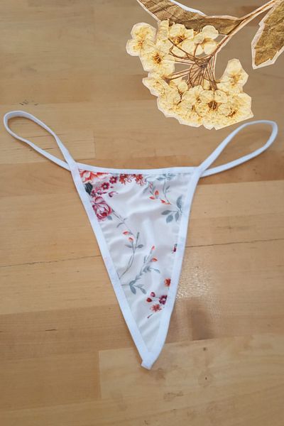 Anastasia Underwear String Thong Panties Stylish Model Designed with Tulle and Micro Fabric