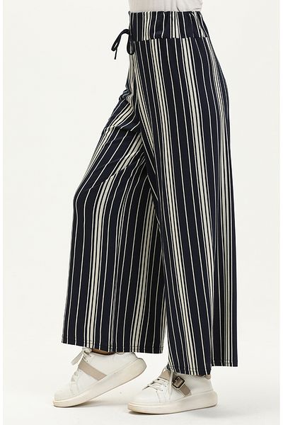 sefamerve Viscose Trousers 1027I-02 Navy Blue