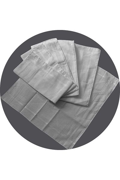 ASPA White Cotton Handkerchief 6 Pieces 36X36 cm 100% Cotton Gift School Handkerchiefs