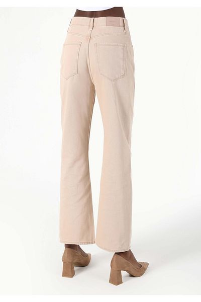 Colin's Regular Fit High Waist Straight Leg Women's Light Brown Jean Trousers