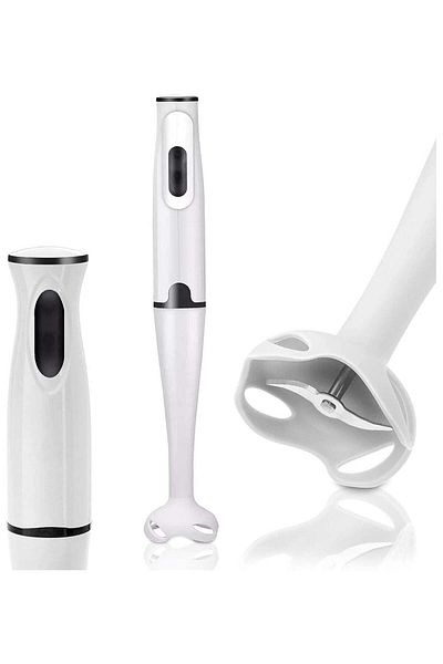 Denx Stick Blender 400W Handheld Electric Blender with Stainless Steel Blades, Portable Grip Stick Mixer
