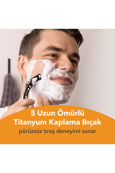 Bic Flex 5 Hybrid Erkek Tıraş Bıçağı 1 Sap 2 Başlık (5 BIÇAK)