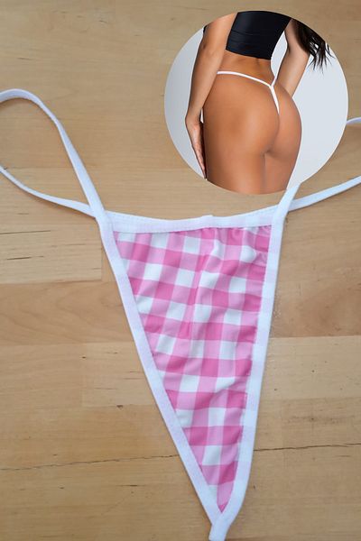 Anastasia Underwear String Thong Panties Stylish Model Designed with Tulle and Micro Fabric