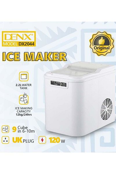 Denx صانعة الثلج | صانعة ثلج ذكية بسعة 2.2 لتر وقوة 120 واط وإمكانية
