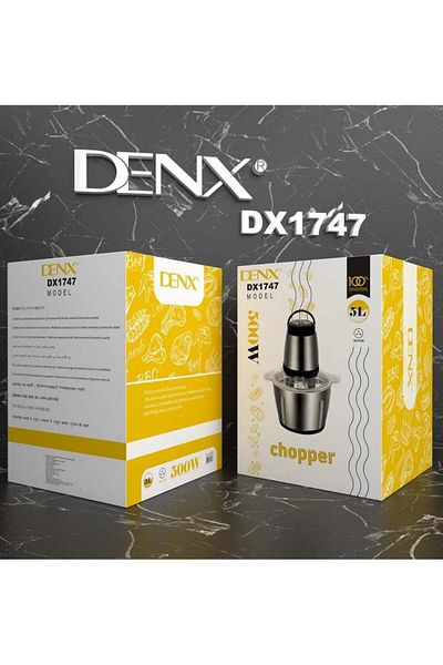 Denx مفرمة ومقطعة لحوم متعددة الوظائف من دينكس DX1736 بقوة 850 واط