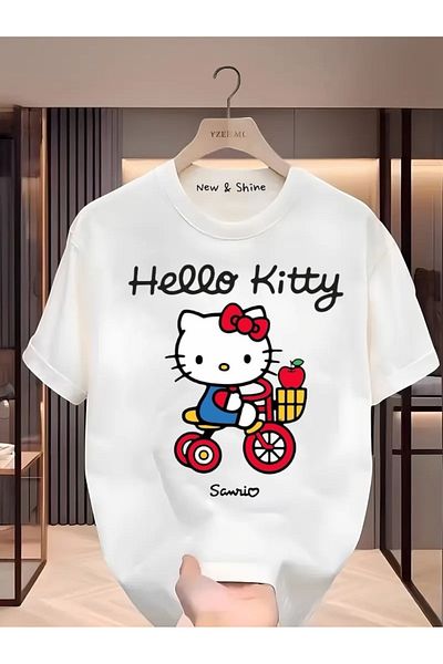 New Shine Hello Kitty Printed Oversize T-Shirt
